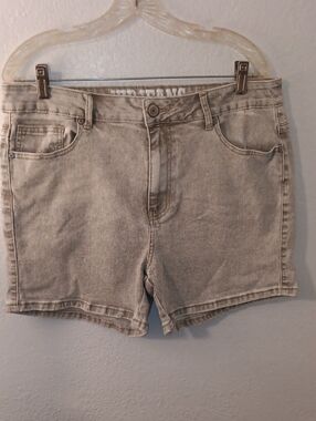 VIP Washed Light Gray Denim Jean Shorts